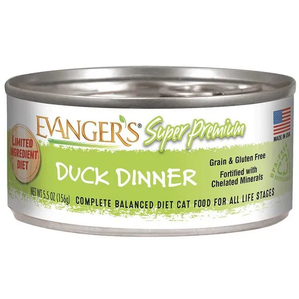 24/5.5 oz. Evanger's Super Premium Duck Dinner For Cats - Items on Sale Now
